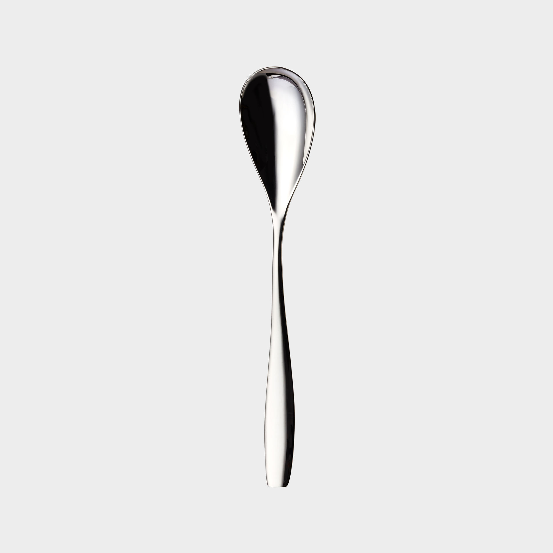 Black Pack of 1 ZTY66 Long Handle Stainless Steel Dinner Spoons with Round Edge 