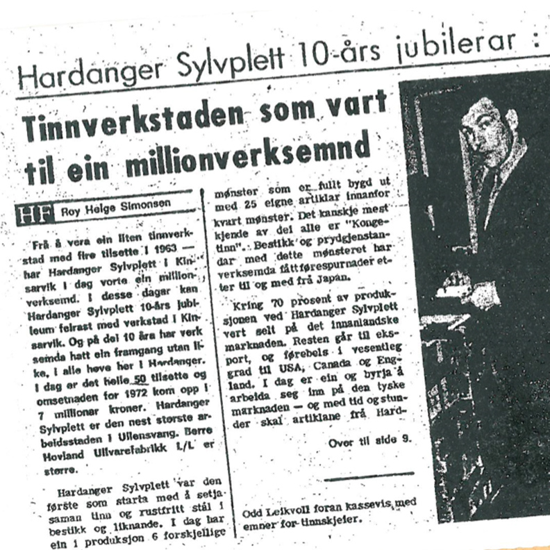 News article about Hardanger Bestikk