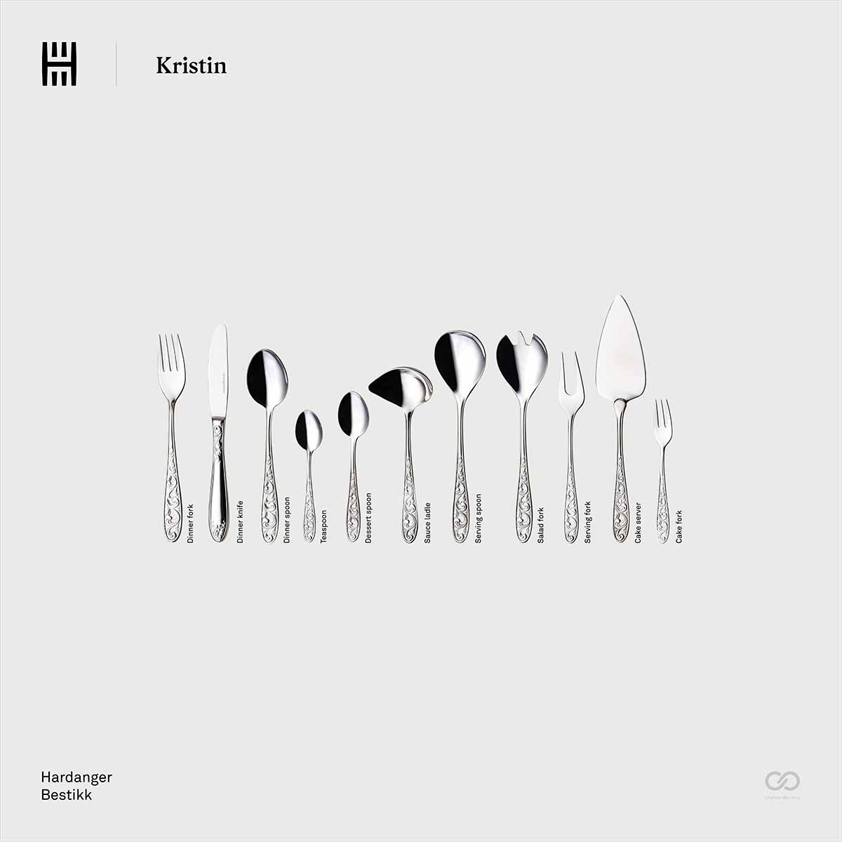 Kristin Cake fork - Hardanger Bestikk